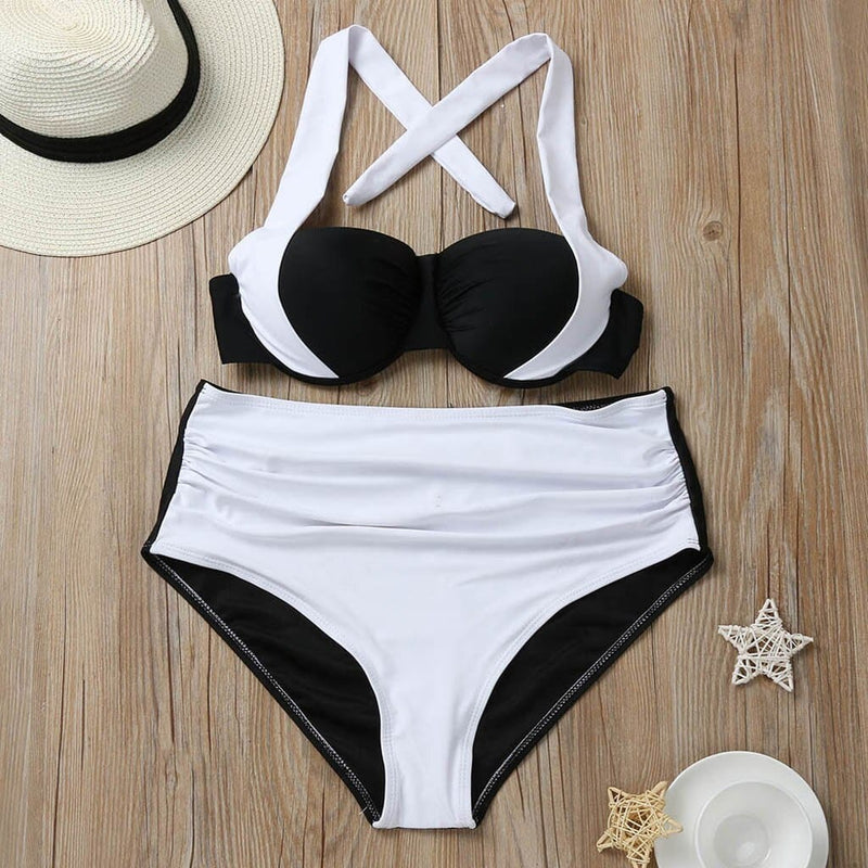 Womens High Waist Padded Push-up Bikini Set BENNYS 