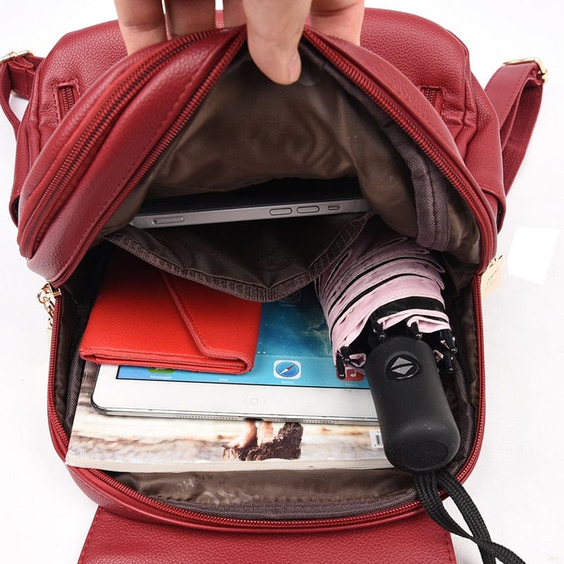 Womens Leather Backpacks Fashion Shoulder Bags Female Backpack BENNYS 