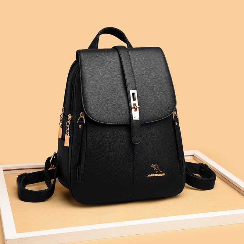 Womens Leather Backpacks Fashion Shoulder Bags Female Backpack BENNYS 