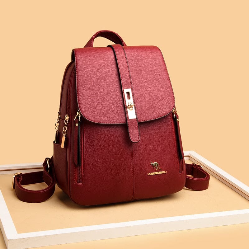 Womens Leather Backpacks Fashion Shoulder Bags Female Backpack BENNYS 