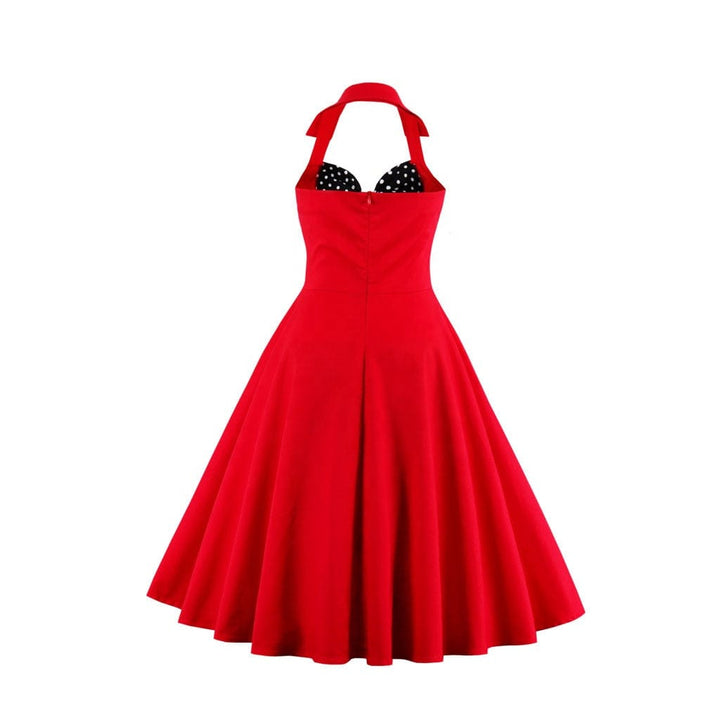 Womens Vintage Halter Swing Evening Party Dress BENNYS 