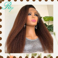 Yaki Honey Blonde Kinky Straight Ombre Color Wig 150 Density BENNYS 