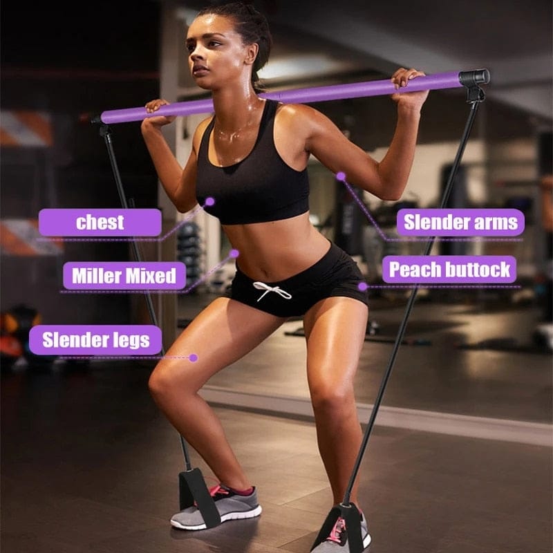 Yoga CrossFit Resistance Bands Exerciser Pull Rope Portable Gym BENNYS 