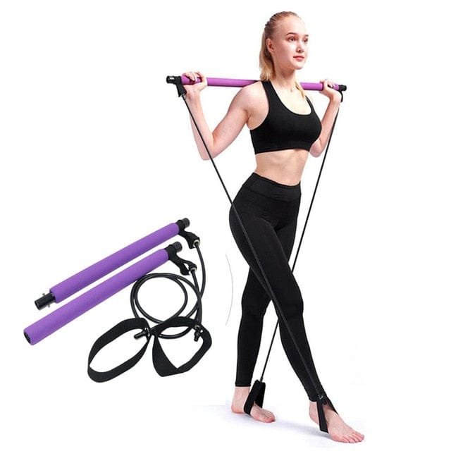 Yoga CrossFit Resistance Bands Exerciser Pull Rope Portable Gym – Bennys  Beauty World