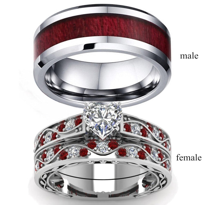 Zircon Women's Rings European And American Fashion Men's And Women's Combination Couple Rings BENNYS 