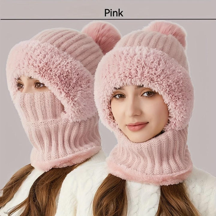 Winter Fleece Lined Knit Hat With Earflap-Hat-Bennys Beauty World