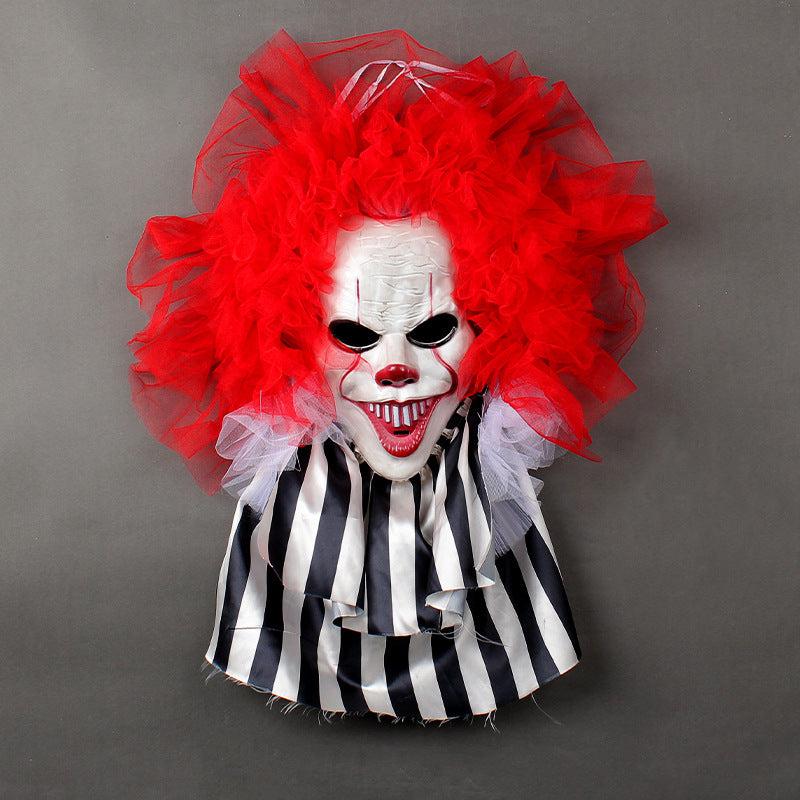 Halloween Wreath Decoration Wall Hanging Clown-Halloween-Bennys Beauty World