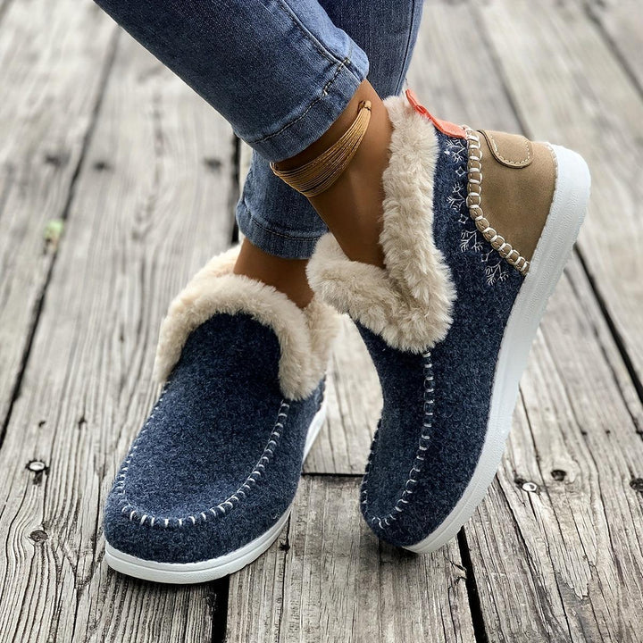 Women's Flat Furry Shoes: Essential Cozy Sneakers for Winter Outings-Shoes-Bennys Beauty World