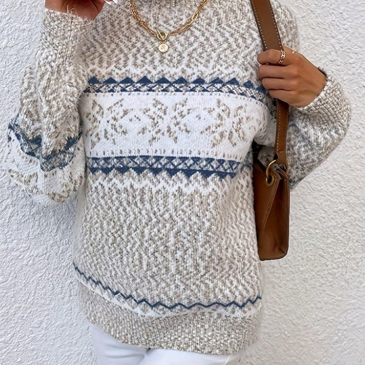 Womens Snowflake Pullover Sweater-sweatshirt-Bennys Beauty World