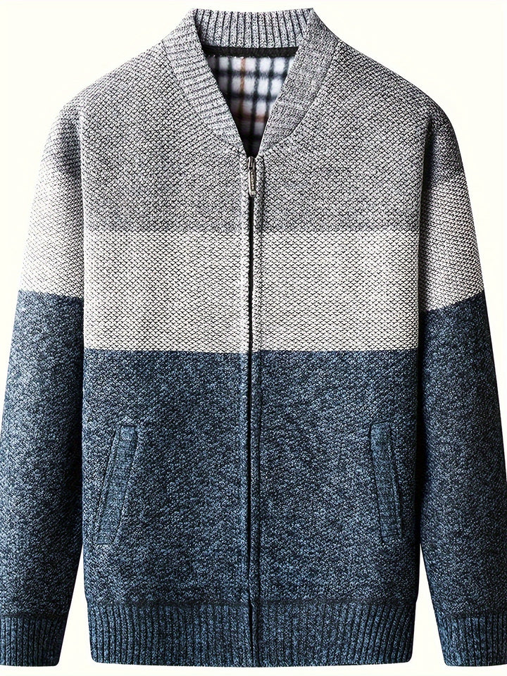 Men's Knitted Crew Collar Warm Jackets-Sweater-Bennys Beauty World