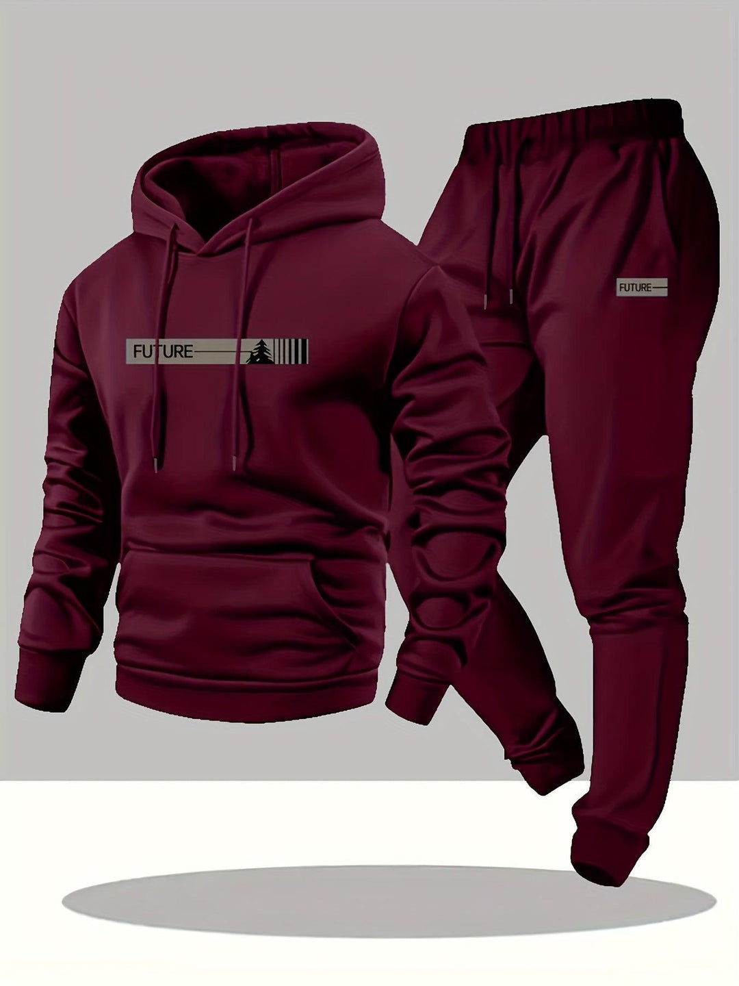 Men's Two-Piece Set Hoodie and Tapered Sweatpants