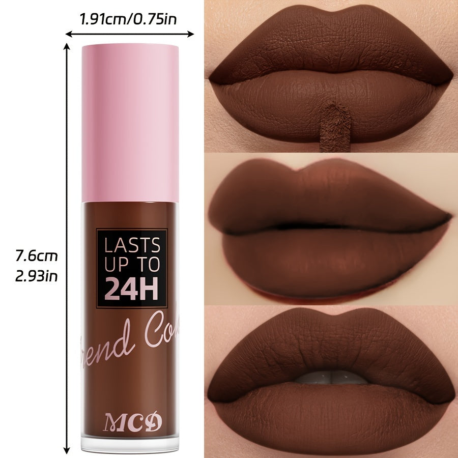 MCD Matte Brown Lip Glaze, Waterproof, Long-Lasting