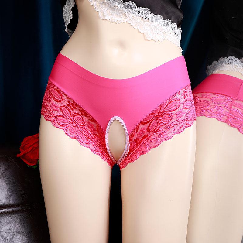 Women's Panties Crotch Lace Integrated Ice Silk-Underwear-Bennys Beauty World