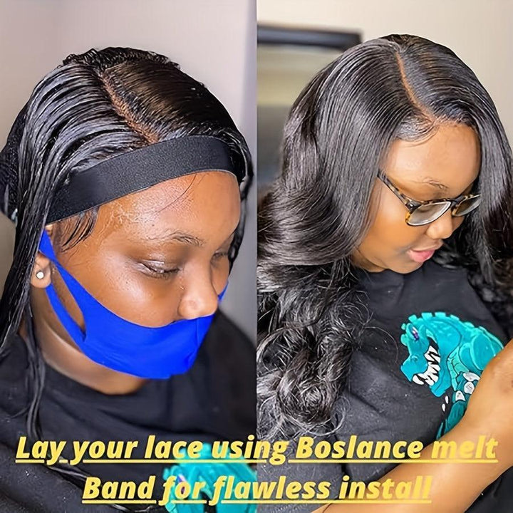 3 Pieces Wig Elastic Band Silvery Leopard Black Lace Melting Band-Hair band-Bennys Beauty World