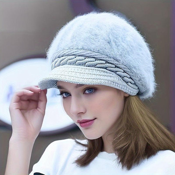 Thick Knit Winter Hat for Women Warm Christmas Hat-Hat-Bennys Beauty World