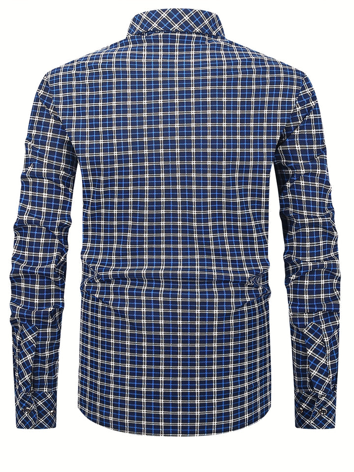 2 pcs Men's Long Sleeve Button-Up Shirts