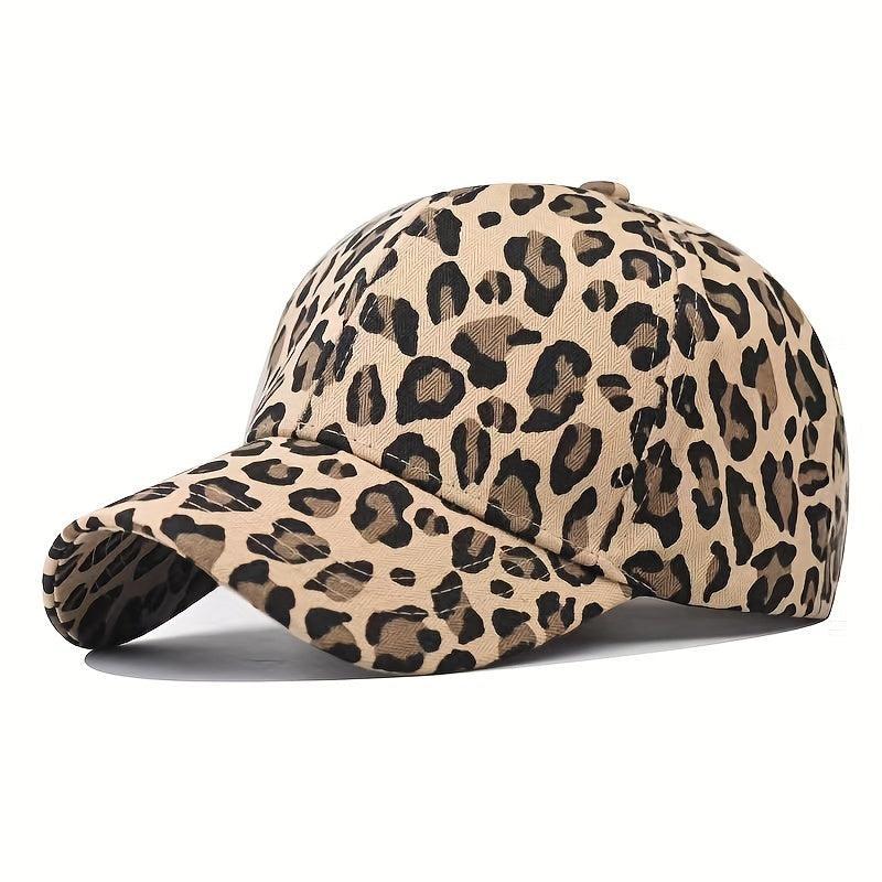 Leopard Print Plain Color Baseball Cap-cap-Bennys Beauty World