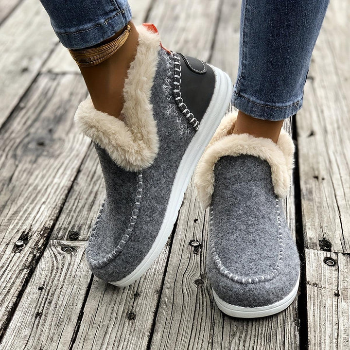 Women's Flat Furry Shoes: Essential Cozy Sneakers for Winter Outings-Shoes-Bennys Beauty World