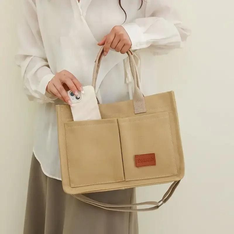 Casual Daily Canvas Tote Shoulder Bags For Women-bag-Bennys Beauty World