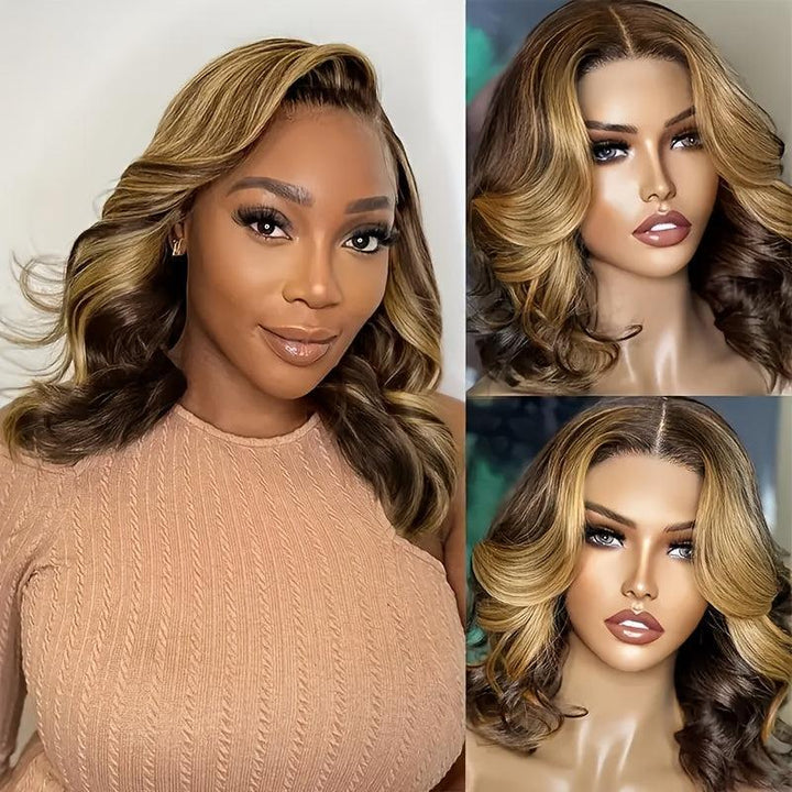 Ombre Lace Front Wig Human Hair Body Wave - Bennys Beauty World