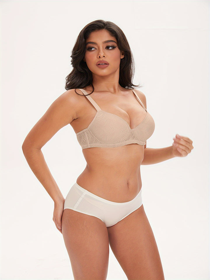 6-Pack Mature Style Solid Color Push Up Bras