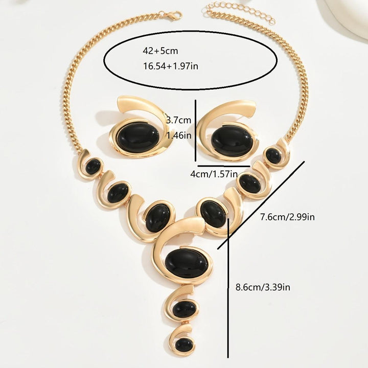 2pcs Fashionable And Simple Necklace And Earrings Set-Necklace-Bennys Beauty World