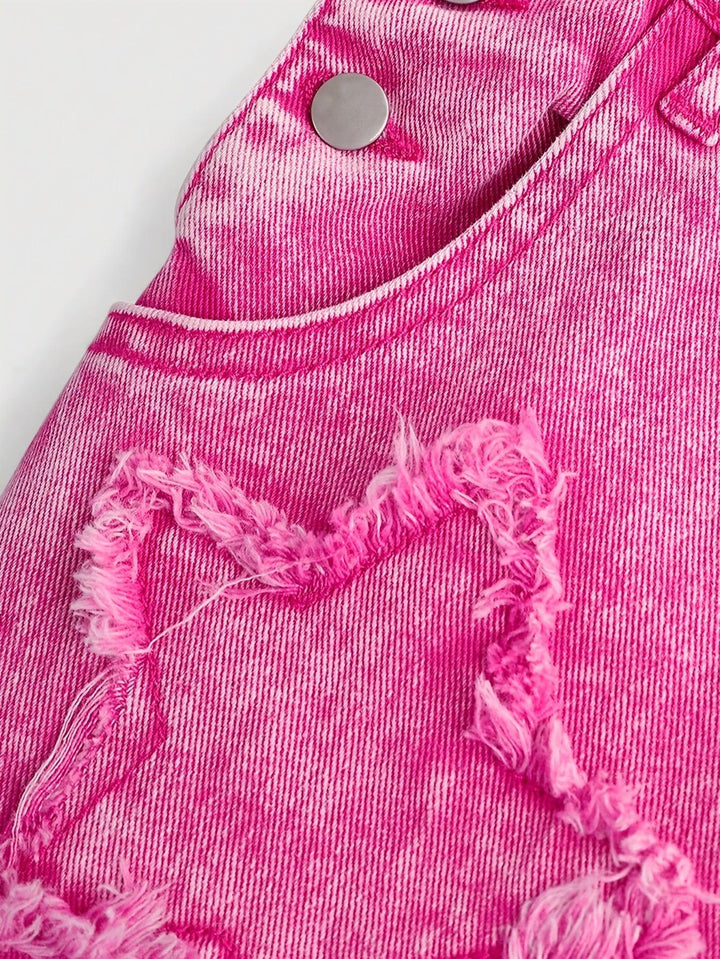 Girls' Denim Overalls Jumpsuit