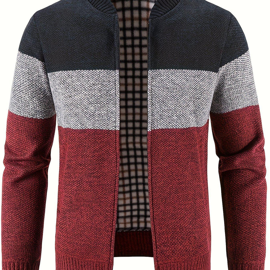 Men's Knitted Crew Collar Warm Jackets-Sweater-Bennys Beauty World