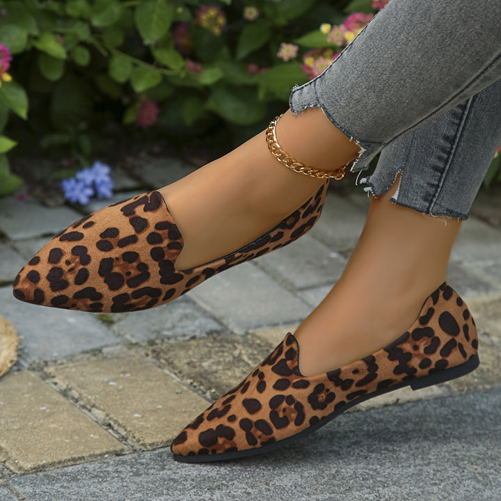 Leopard Print Women's Slip-On Flats