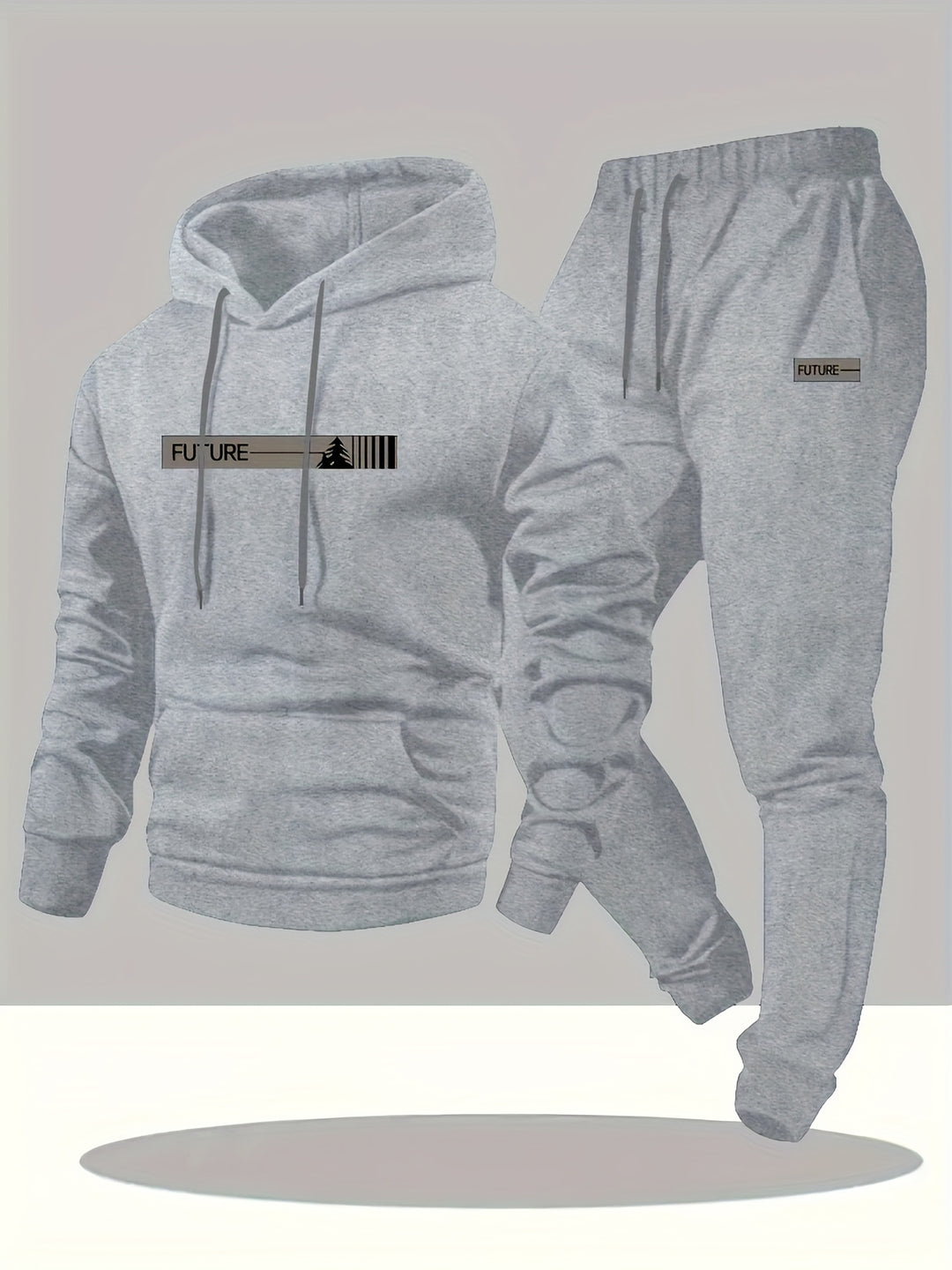 Men's Two-Piece Set Hoodie and Tapered Sweatpants