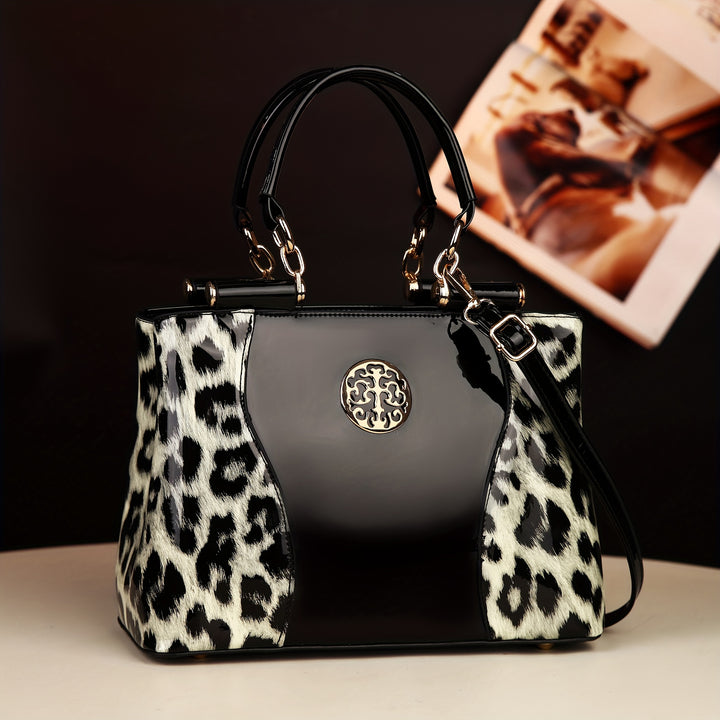 Women's Leopard Print Trendy Large Capacity Tote Bag
