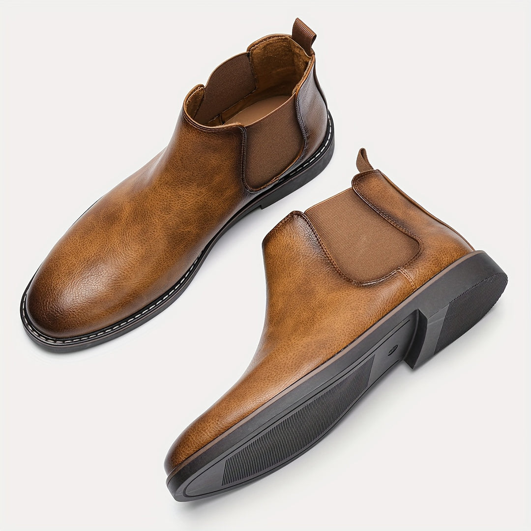 Men's Chelsea Boots - Classic Ankle Boots with Elastic Closure