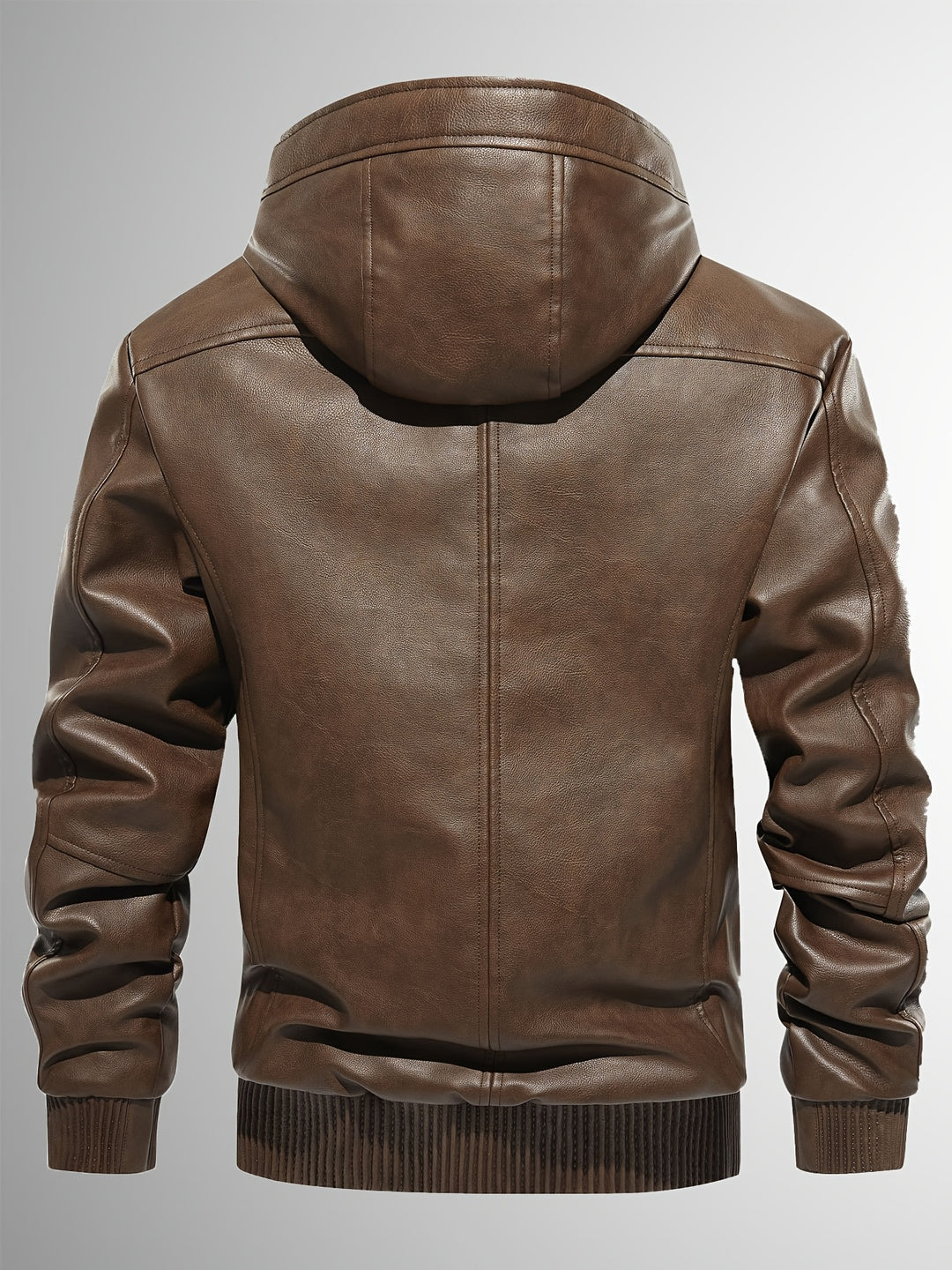 Men's Sherpa Lined PU Leather Jacket