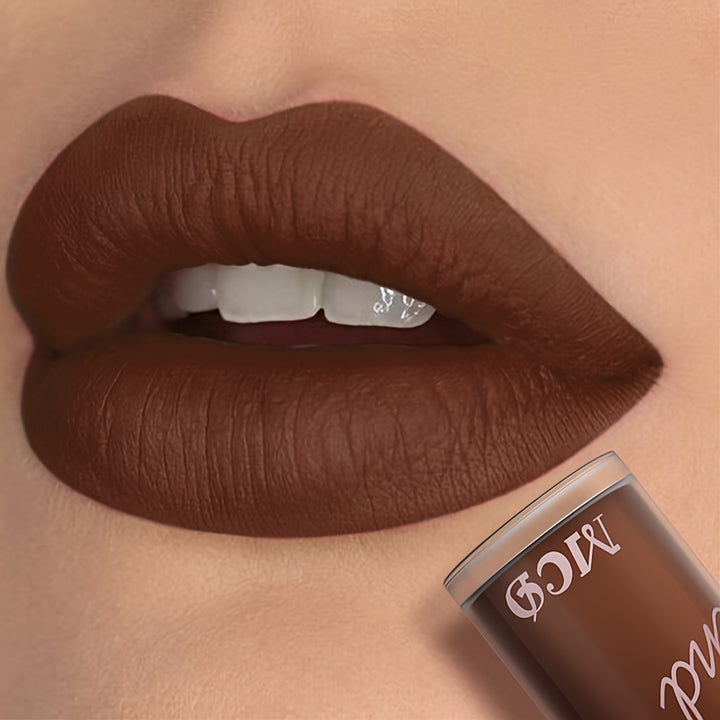 MCD Matte Brown Lip Glaze, Waterproof, Long-Lasting