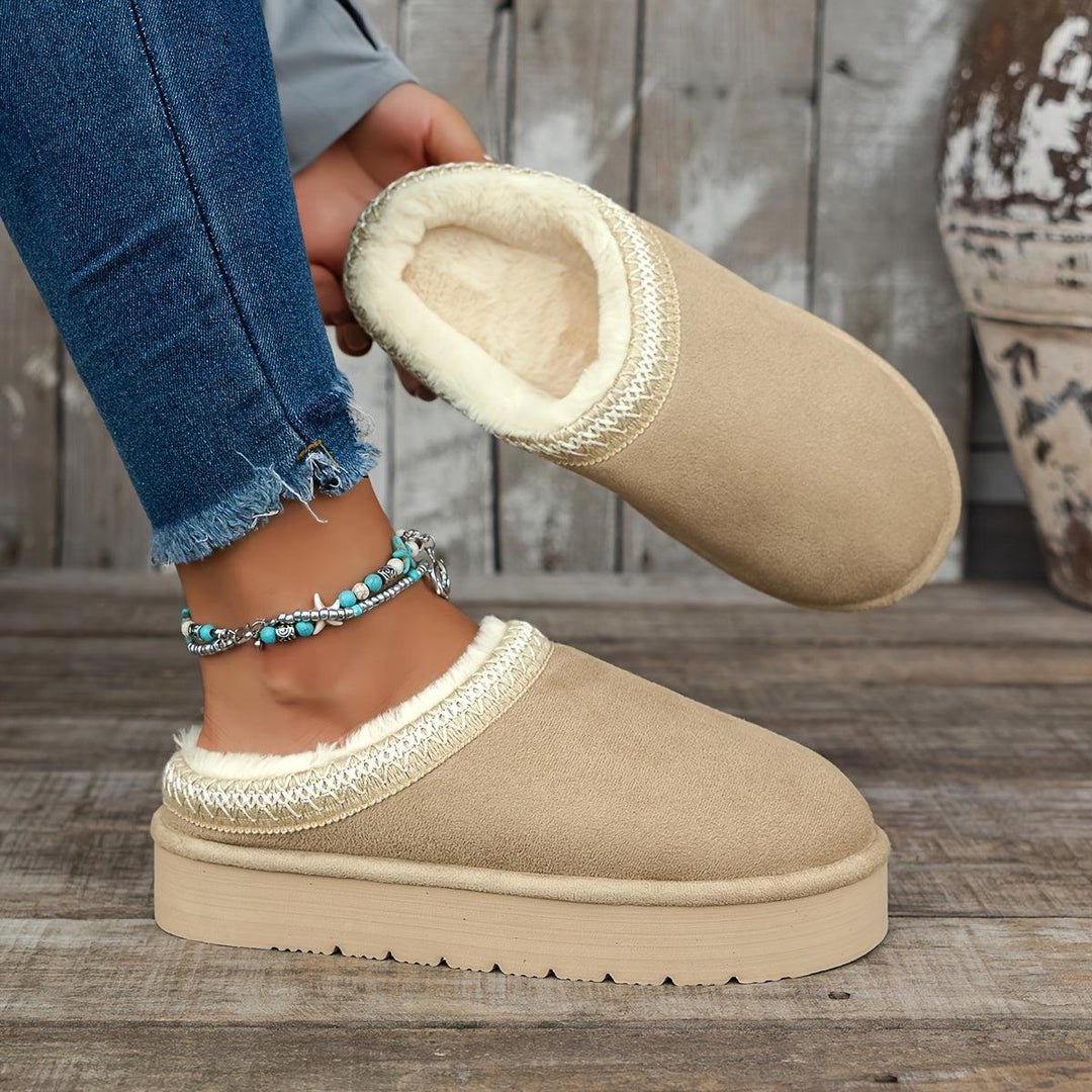 Women's Cozy Slip-On Flats - Casual Indoor/Outdoor Shoes-Shoes-Bennys Beauty World