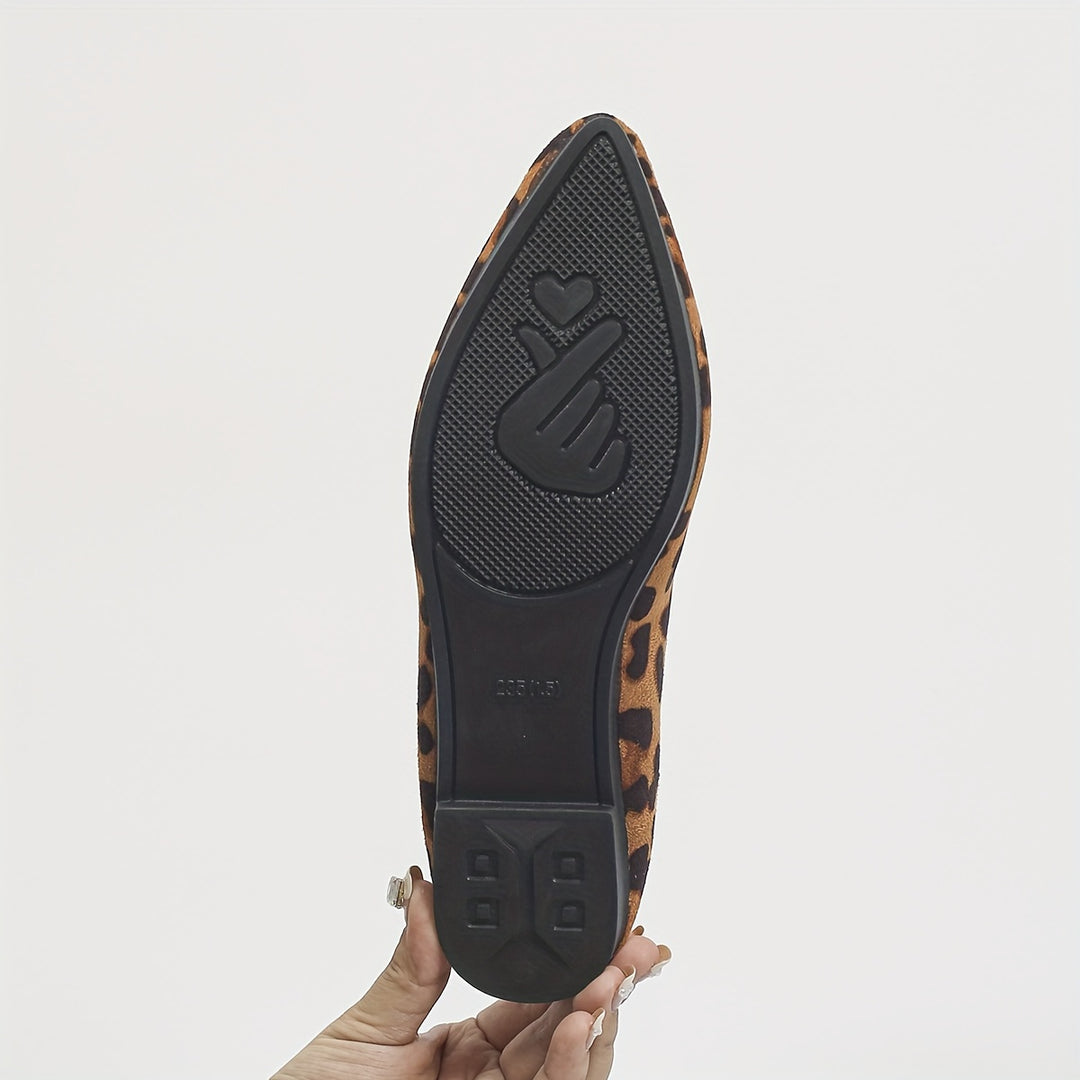 Leopard Print Women's Slip-On Flats
