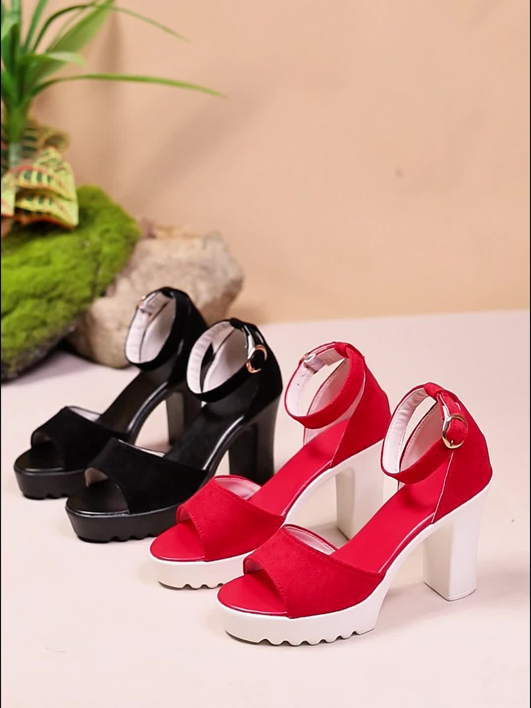 Women's High Heel Fish Mouth Sandals