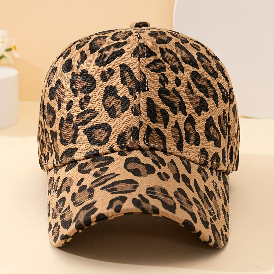 Leopard Print Plain Color Baseball Cap-cap-Bennys Beauty World