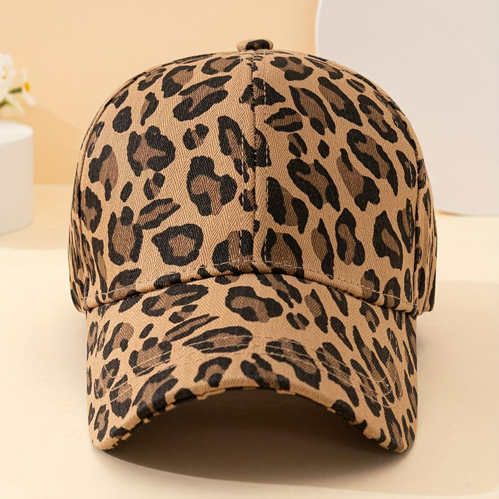 Leopard Print Plain Color Baseball Cap-cap-Bennys Beauty World