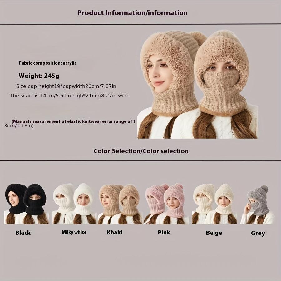 Winter Fleece Lined Knit Hat With Earflap-Hat-Bennys Beauty World