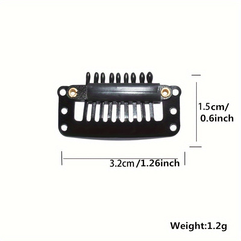 24pcs/SET Wig Clips For Hair Cloth Wig Combs Flat Hair Clips