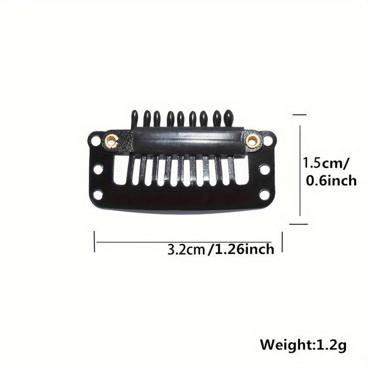 24pcs/SET Wig Clips For Hair Cloth Wig Combs Flat Hair Clips