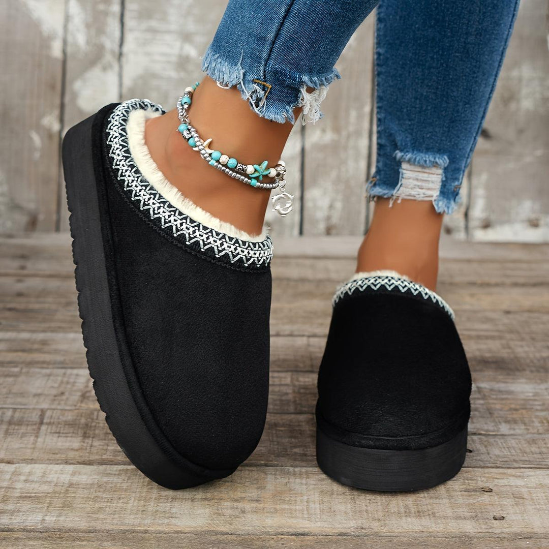 Women's Cozy Slip-On Flats - Casual Indoor/Outdoor Shoes-Shoes-Bennys Beauty World