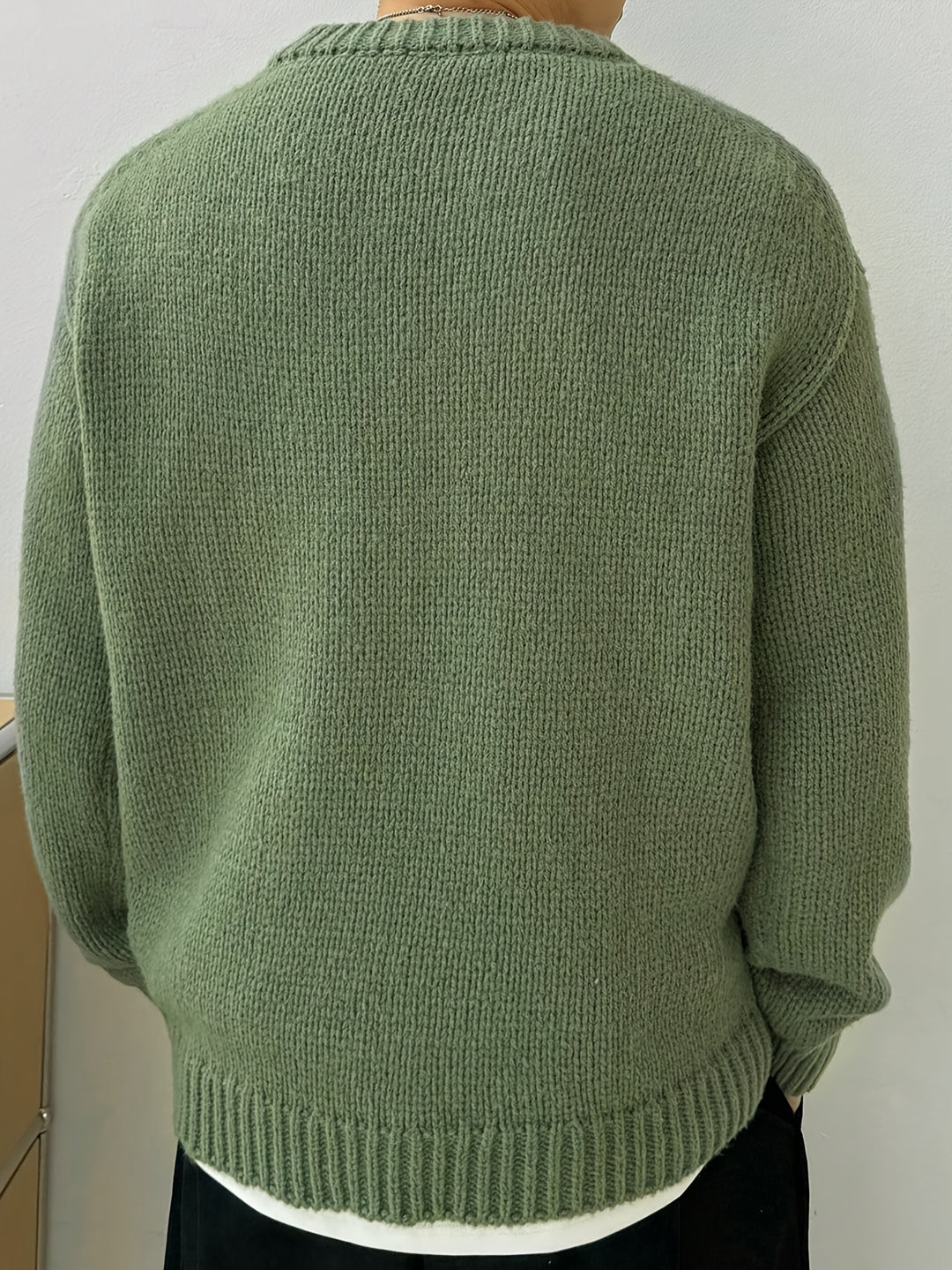 Knitted Pullover Long Sleeve Shirt-Bennys Beauty World