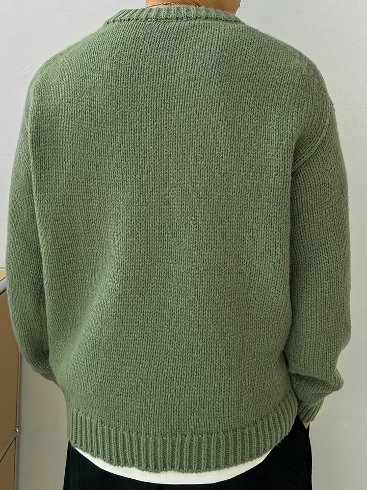 Knitted Pullover Long Sleeve Shirt-Bennys Beauty World