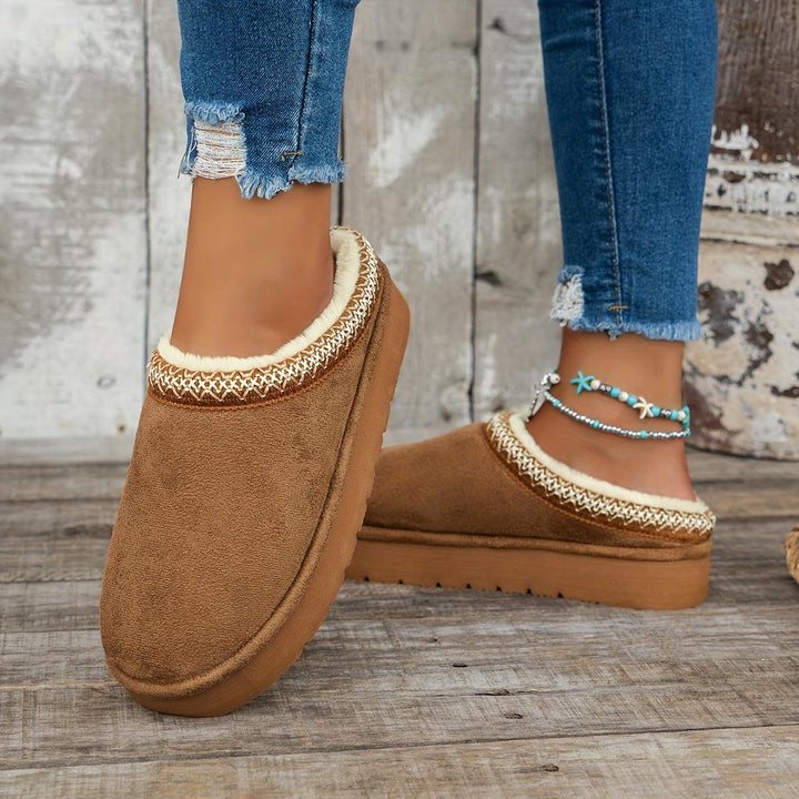 Women's Cozy Slip-On Flats - Casual Indoor/Outdoor Shoes-Shoes-Bennys Beauty World