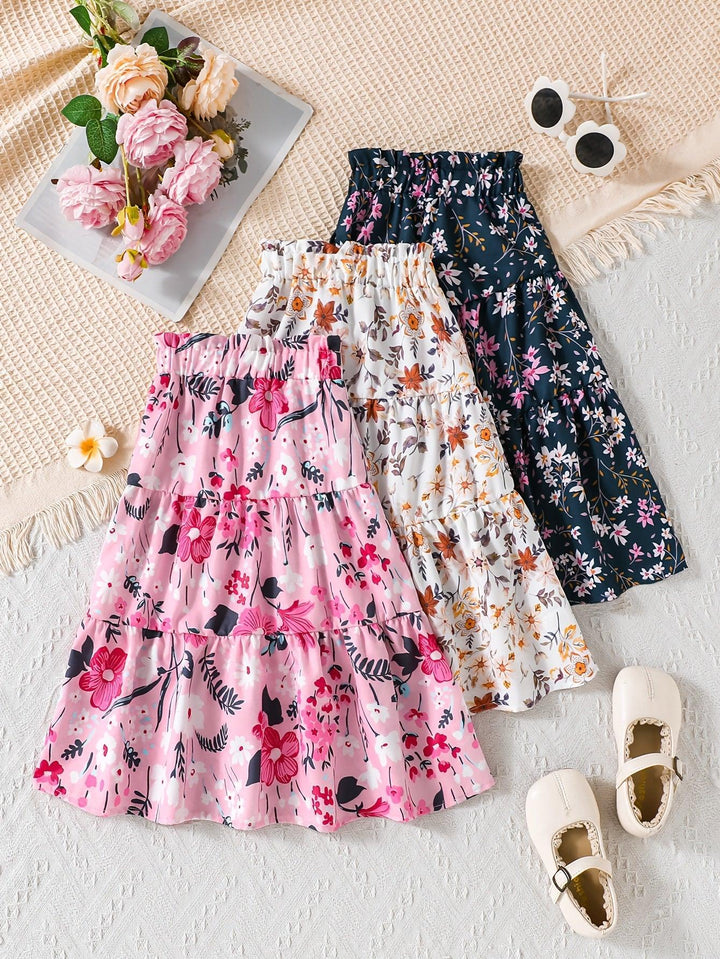 Casual Floral Culotte Skirt for Women