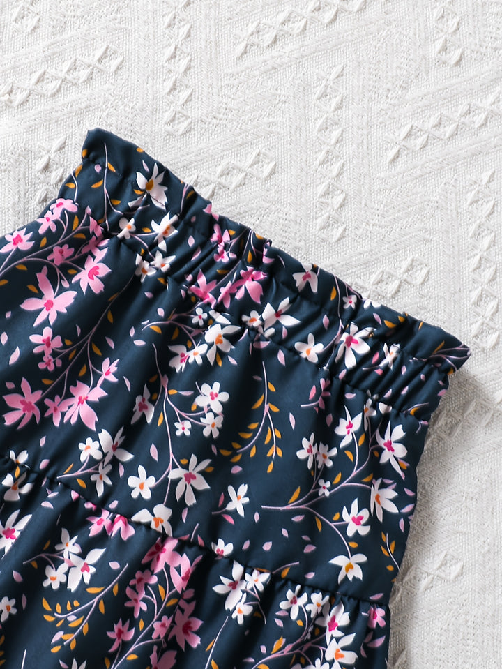 Casual Floral Culotte Skirt for Women