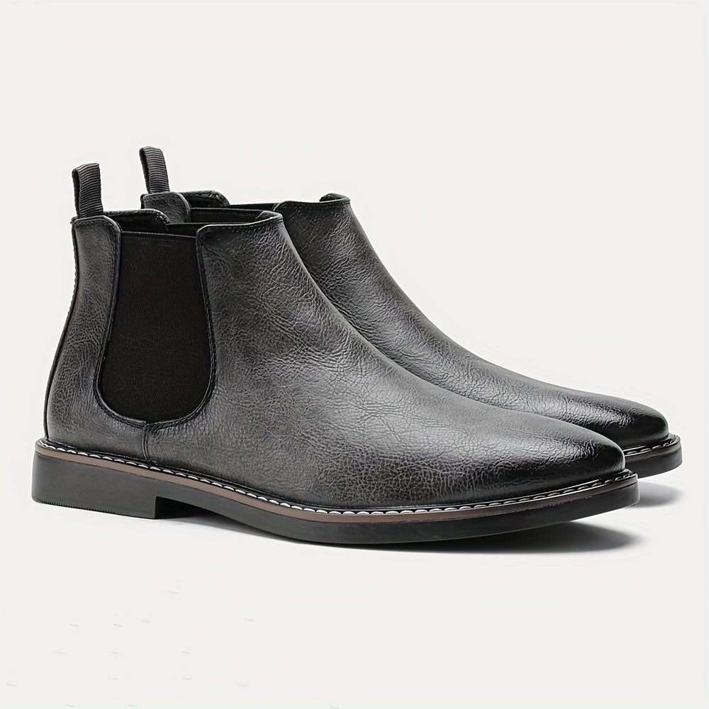 Men's Chelsea Boots - Classic Ankle Boots with Elastic Closure