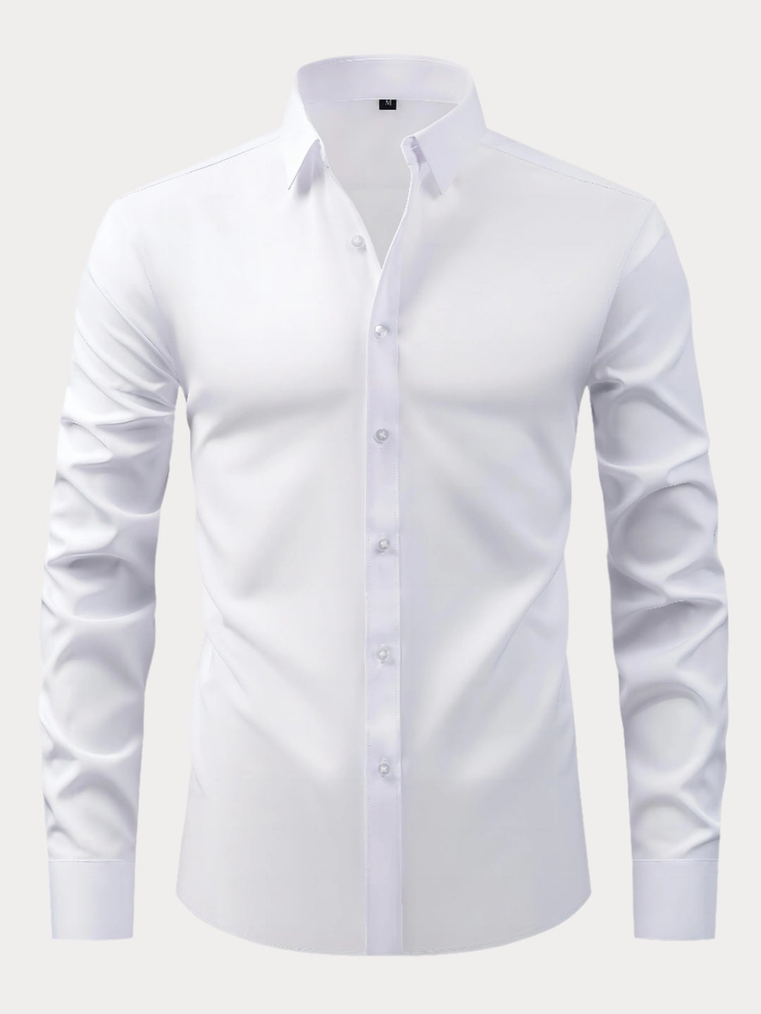 Men's Solid Color Long Sleeve Casual Button Up Shirt-Shirt-Bennys Beauty World